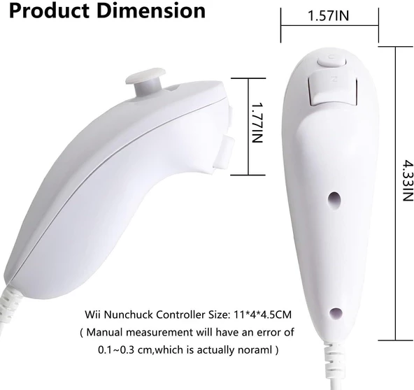 Cosmostech Nintendo Wii Uyumlu Nunchuk Controller Oyun Kolu Gamepad - 4