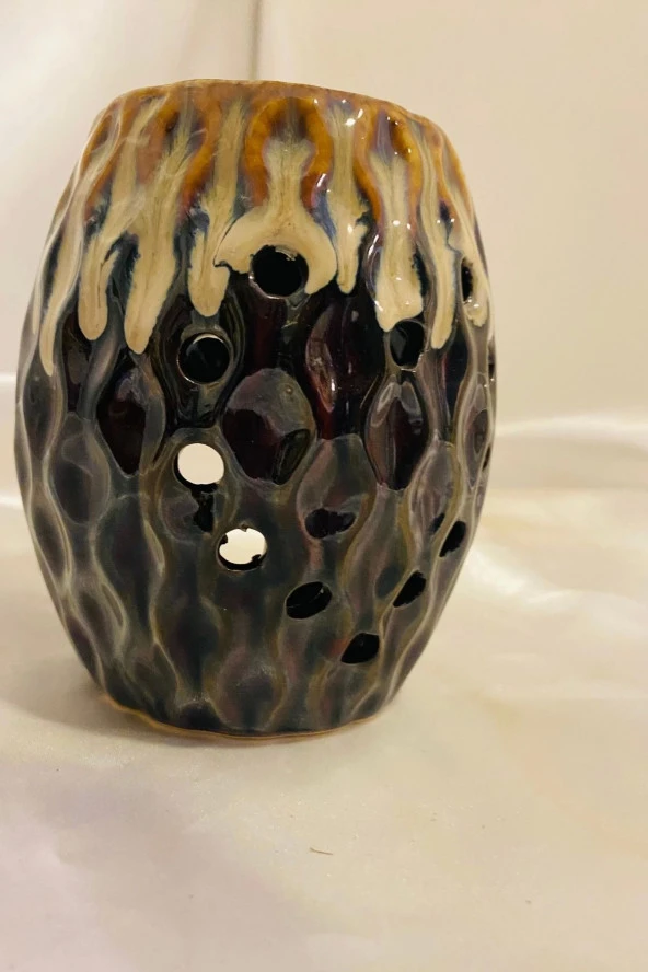 Buhardanlık Seramik Buhurdanlık Büyük Koyu Kahve