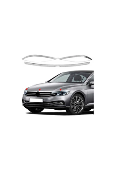 VW Passat B8 Krom Set 12 Parça 2015-2019 Model Arası Uyumlu Paslanmaz Çelik - Resim 5