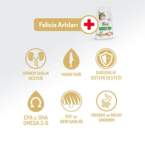 Felicia Hypoallergenic Tavuklu Düşük Tahıllı Yetişkin Kedi Maması 12 Kg - 2