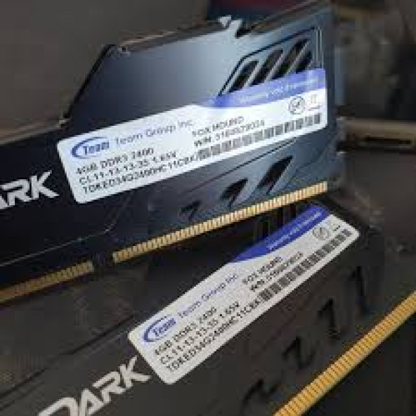 TEAM DARK TDKED34G2400HC11CBK 8GB (4GB X 2) DDR3 2400 MHZ CL11 RAM  MASAÜSTÜ PERFORMANS RAM - 2