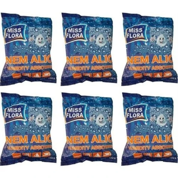 Miss Flora 6'lı Ekonomik Yedek Paket (6 adet 450 gr Nem Alıcı Yedek)