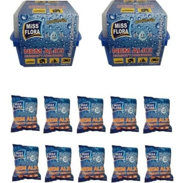 Miss Flora Maxi Paket ( 2 adet 450 gr Nem Alıcı + 10 Yedek Tablet) - 2