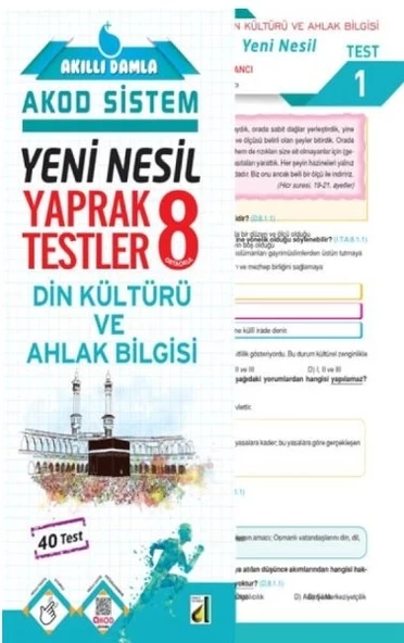 Akıllı Damla Din Kültürü Ve Ahlak Bilgisi Yeni Nesil Yaprak Testler-8. Sınıf