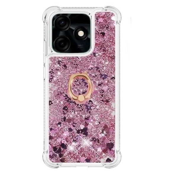 Gpack Tecno Spark 10C Kılıf Milce Sulu Yüzüklü Silikon Arka Kapak - Resim 3