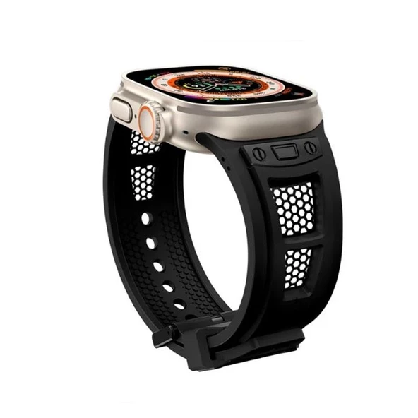 Gpack Apple Watch 7 45mm Kordon Hava Boşluklu Soft Silikon - 2