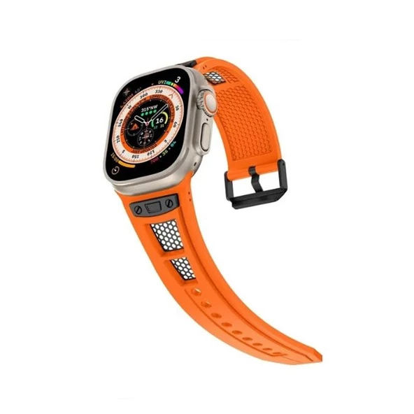 Gpack Apple Watch 7 45mm Kordon Hava Boşluklu Soft Silikon - 5