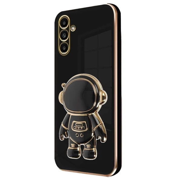 Gpack Samsung Galaxy M15 5G Kılıf Kamera Korumalı Astronot Desenli Standlı Silikon