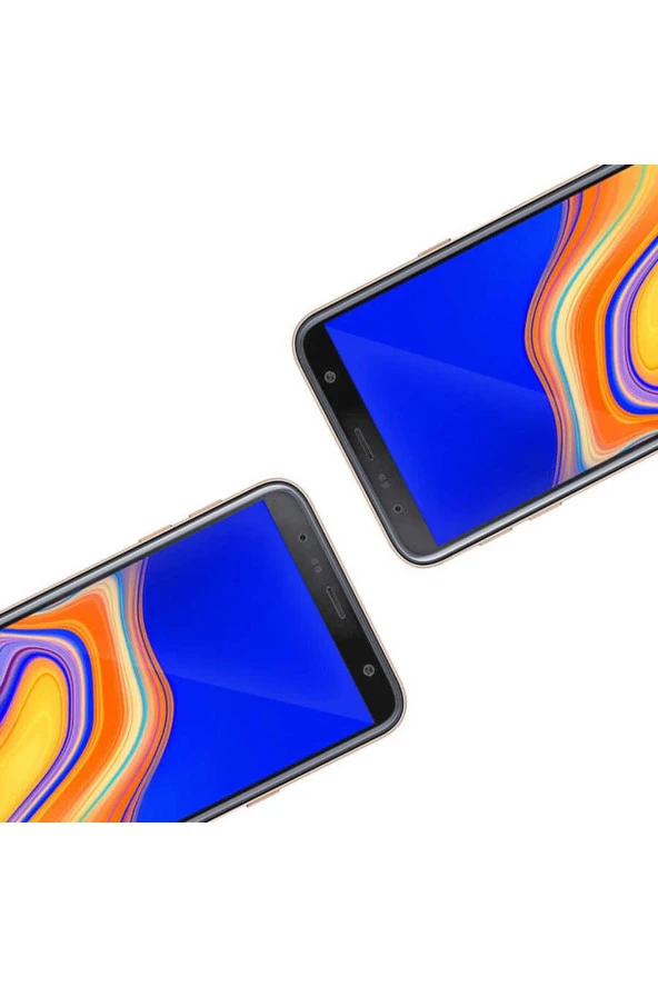 Samsung Galaxy J4 Plus Davin 5D Cam Ekran Koruyucu Siyah - 4
