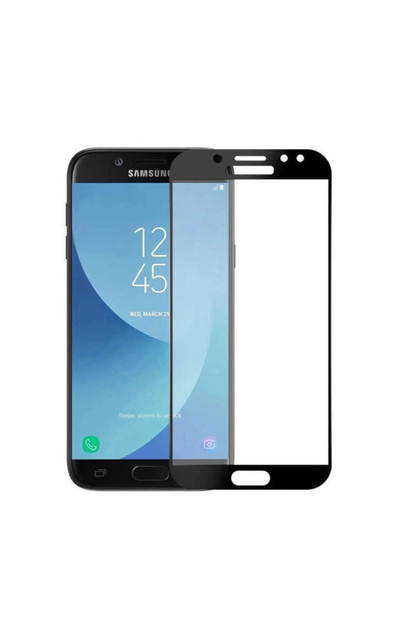 Galaxy J7 Prime Davin 5D Cam Ekran Koruyucu Siyah - 3
