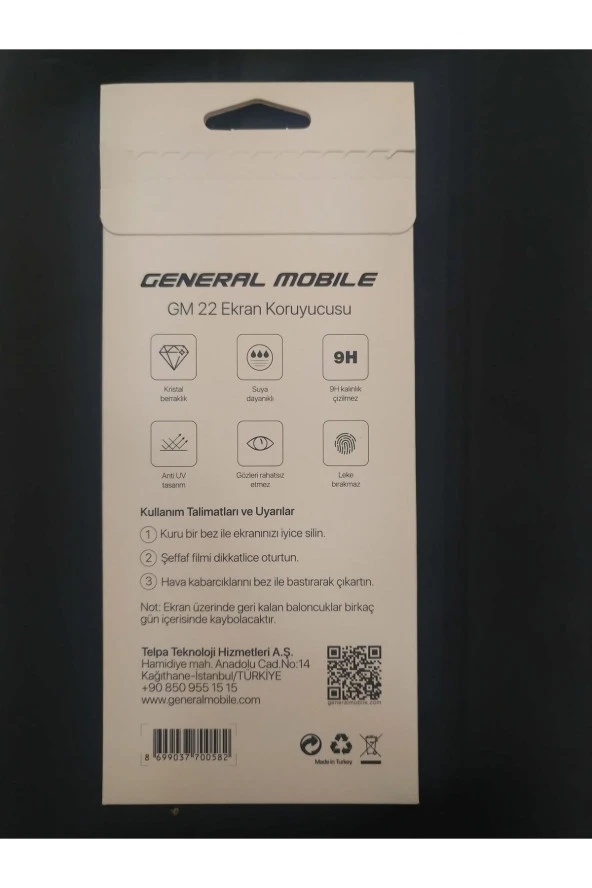 General Mobile Gm22 Ekran Koruyucu Nano Esnek Telpa Orijinal Cam