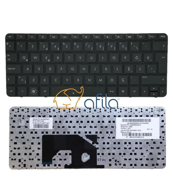 Hp Mini 210-1040NR 210-1041NR Klavye (Siyah TR)