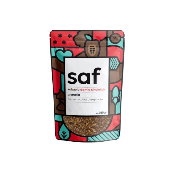 SAF NUTRİTİON KAKAOLU DAMLA ÇİK GRANOLA 360 G