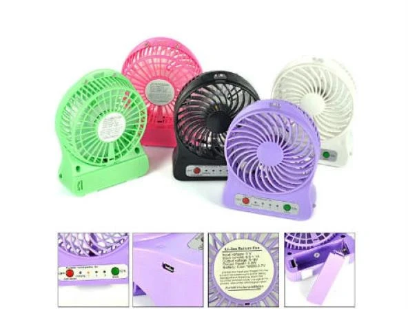 Şarjlı Taşınabilir Mini Fan - Vantilatör - 2