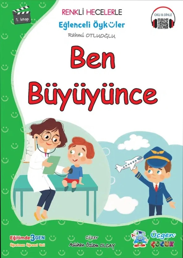 Üçgen Çocuk 1. Sınıf Renkli Heceli Eğlenceli Öyküler 10 Lu Hikaye Seti 2023