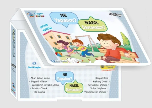 Üçgen Çocuk 1. Ve 2. Sınıf Ne Yapmalı? Nasıl Davranmalı ? Hikaye Seti 10 Kitap 2023