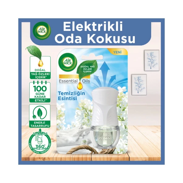 Air Wick Elektrikli Oda Kokusu Cihaz + Yedek Şişe Temizliğin Esintisi - 2