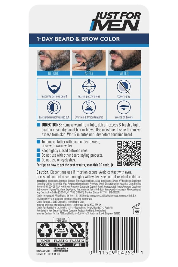 Just For Men 1 Günlük Geçici Sakal ve Kaş Boyası Orta Kahverengi 9ML - 2