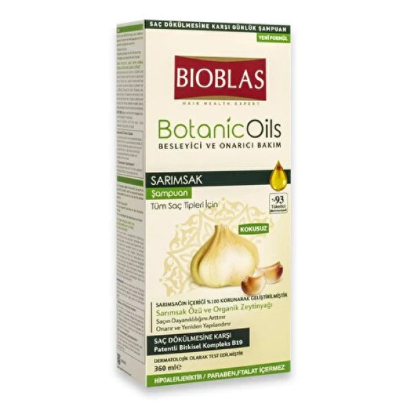 Bioblas Botanic Oils Sarımsaklı Saç Dökülmesine Karşı Şampuan 360 ml