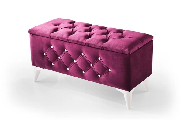 Sandıklı Puf Kapitone Ayak Ucu Oturma Markiz 110cm - 4