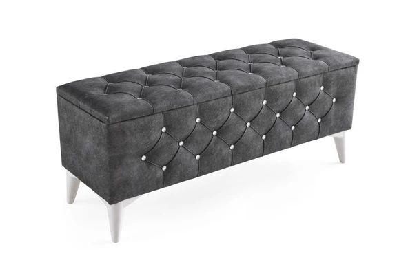 Sandıklı Puf Kapitone Ayak Ucu Oturma Markiz 110cm - 7