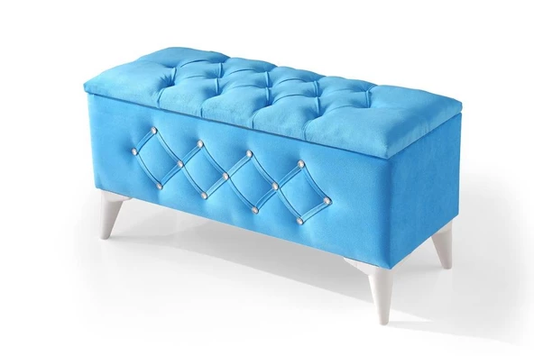 Sandıklı Puf Kapitone Ayak Ucu Oturma Markiz 110cm - 3