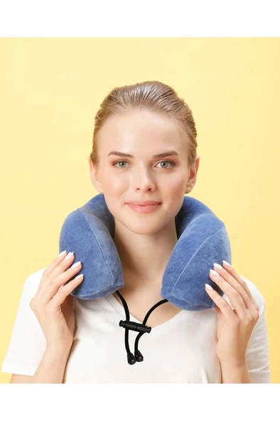 Comfy Ortopedik Seyahat Yastığı Visco Boyun Destekli Seyahat Yastığı - Mavi | Ergo Travel ürün görseli