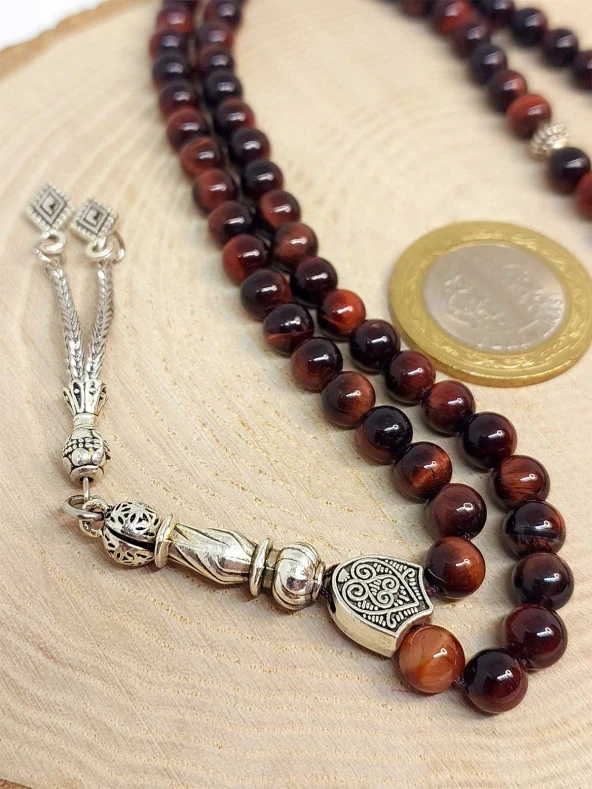 Şahin Gözü Taşı 99luk Tesbih 6mm - Resim 2