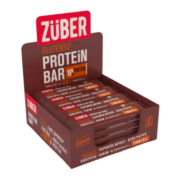 ZÜBER Fındıklı Protein Bar 35g (12 adet)