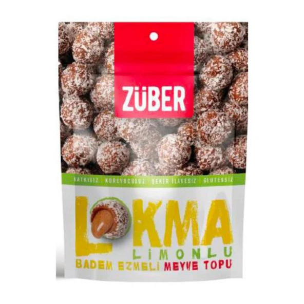 ZÜBER LOKMA LİMONLU MEYVE TOPU 96 GR