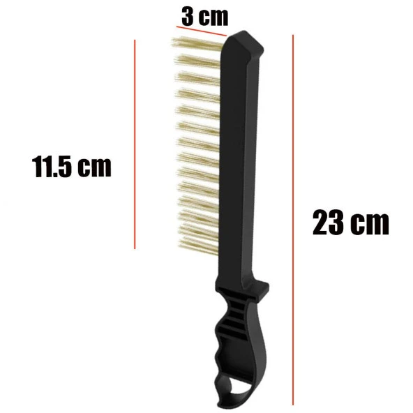Plastik Saplı Tel Fırça Kir Pas Temizleme Fırçası 23 cm - 5
