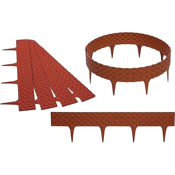 Grassplast Par 80br Dekoratif Bordür Çim Sınırlayıcı Çim Ayırıcı Koyu Kahverengi 80 Cm.