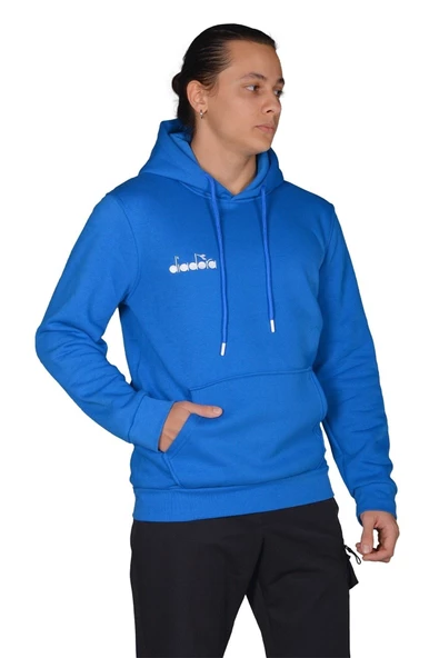Diadora Bergamo - Erkek Saks Pamuklu Spor Sweatshirt - DDBER1030016 - 2