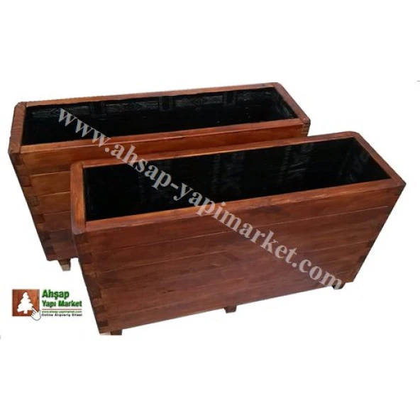Ahşap Saksı ; Gardenya Lüx 150X45x55 - 2
