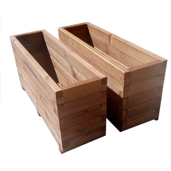 Ahsap Saksı ; Gardenya 100X45x65 - 3