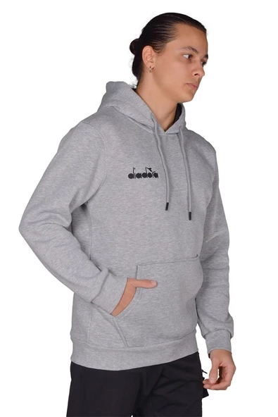 Diadora Bergamo - Erkek Grimelanj Pamuklu Spor Sweatshirt - DDBER1030016 - 2