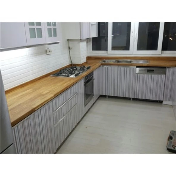 40 mm Meşe Mutfak Tezgahı 200X64 - 5