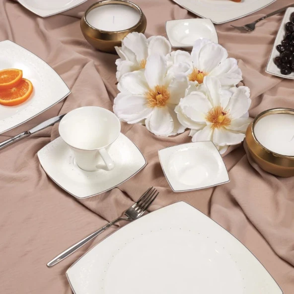 Karaca Fine Pearl Belha 26 Parça 6 Kişilik Kare İnci Kahvaltı Takımı - 2