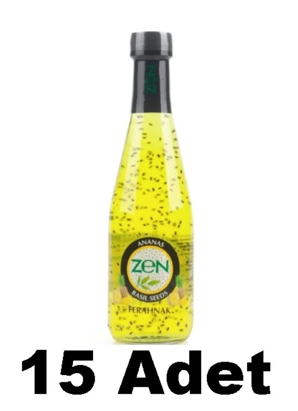 Zen Basil Fesleğen Tohumlu Ananas Aromalı 330 ml 15 Adet