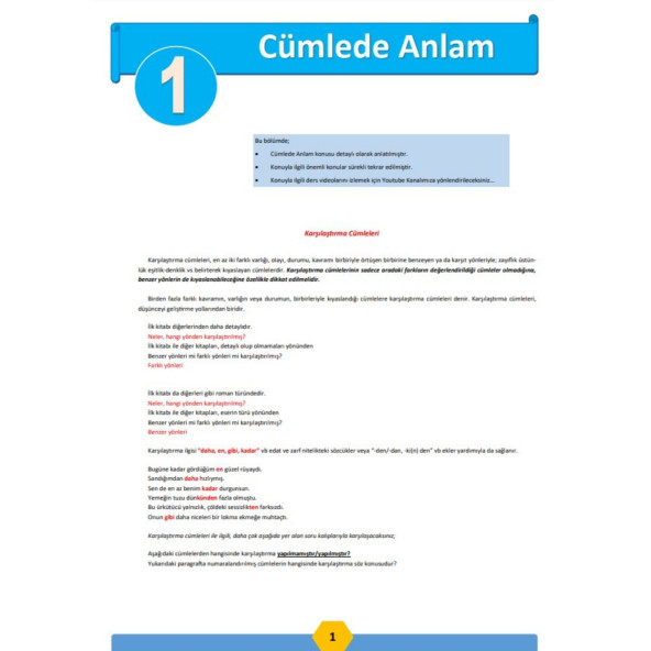 Tüm Sınavlar İçin TÜRKÇE Fasikül Seti (8 Süper Fasikül) - 7