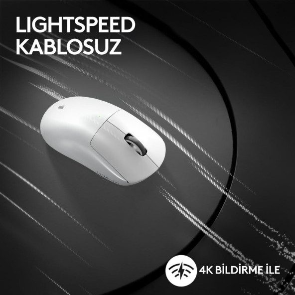 Logitech G PRO X SUPERLIGHT 2 Hafif HERO 2 Sensör 32.000 DPI LIGHTSPEED Kablosuz Oyuncu Mouse - Beyaz - 6