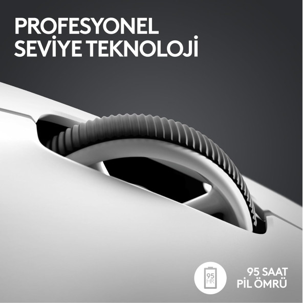 Logitech G PRO X SUPERLIGHT 2 Hafif HERO 2 Sensör 32.000 DPI LIGHTSPEED Kablosuz Oyuncu Mouse - Beyaz - 8