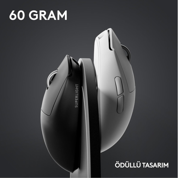 Logitech G PRO X SUPERLIGHT 2 Hafif HERO 2 Sensör 32.000 DPI LIGHTSPEED Kablosuz Oyuncu Mouse - Beyaz - 10