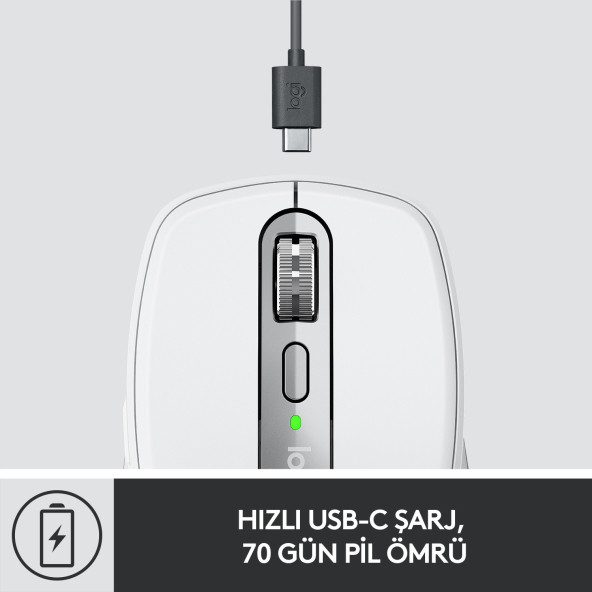 Logitech MX Anywhere 3 Kompakt Kablosuz Mouse - Beyaz OUTLET - 5
