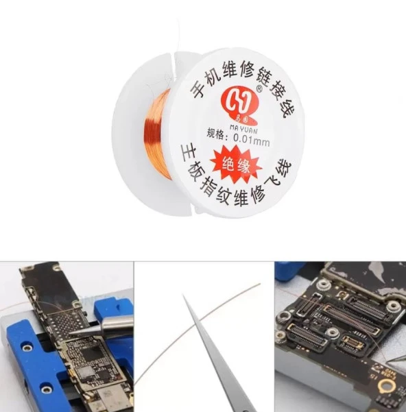 Emaye Kaplı Bakır Yol Çekme Teli 0,01mm 15 Metre - 2