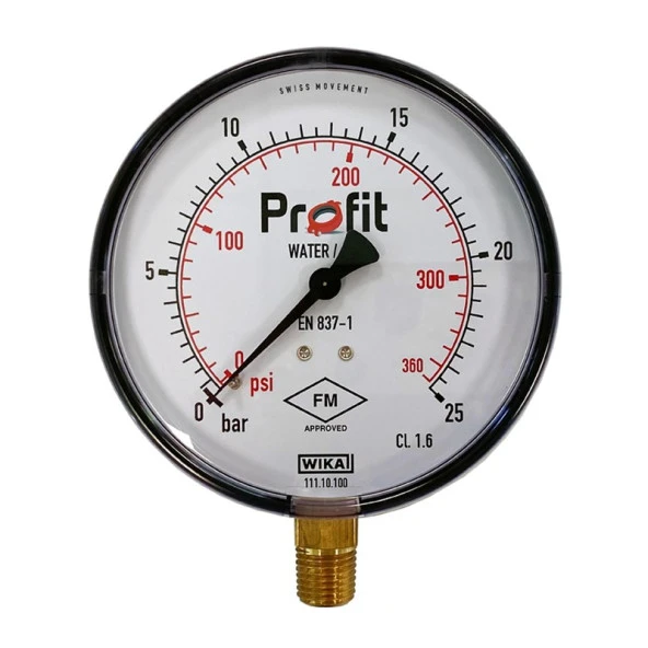 Profit Basınç Ölçer Manometre 0-25 Bar