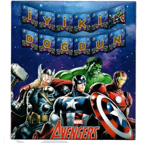 Avengers Temalı İyiki Doğdun Banner