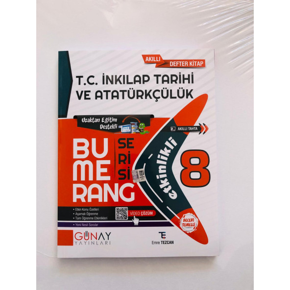 GÜNAY BUMERANG 8.SINIF İNKİLAP TARİHİ ETKİNLİKLİ SORU BA NKASI