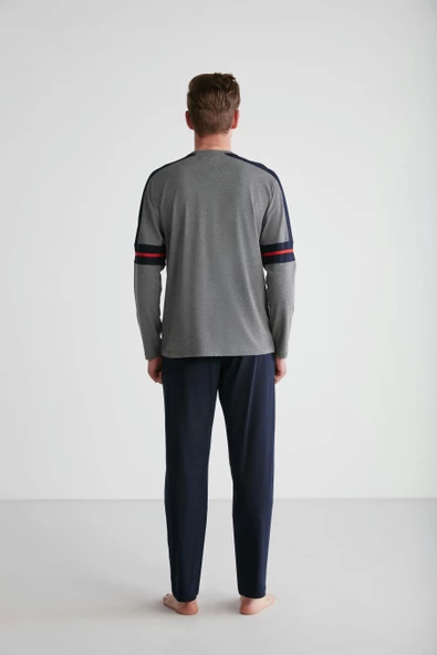 U.S. Polo Assn. 18727 Erkek Kırmızı Yuvarlak Yaka Pijama Takımı - 12