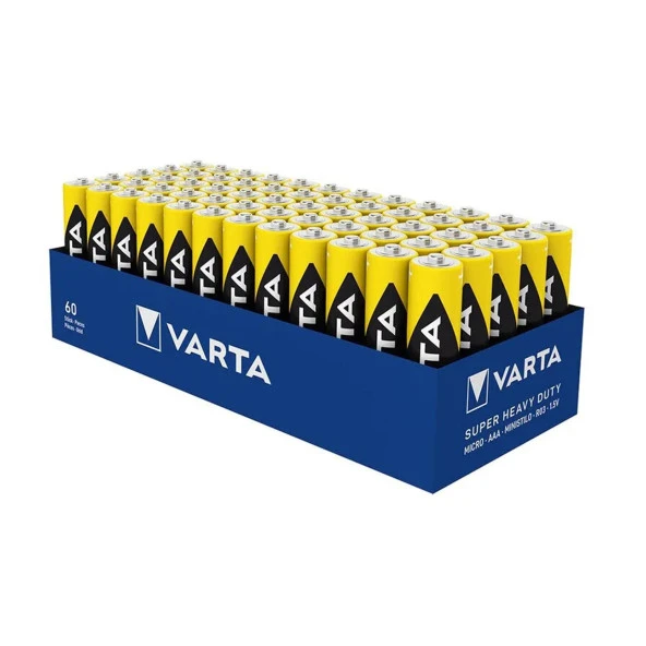 Varta AAA İnce Kalem Pil 60lı Paket AAA R03 1.5V Super Heavy Duty Pil